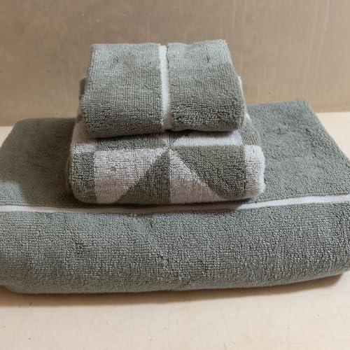 Italic Deia Luxury 600 GSM 6 Piece Towel Set – 2 Bath Towels, 2 Hand