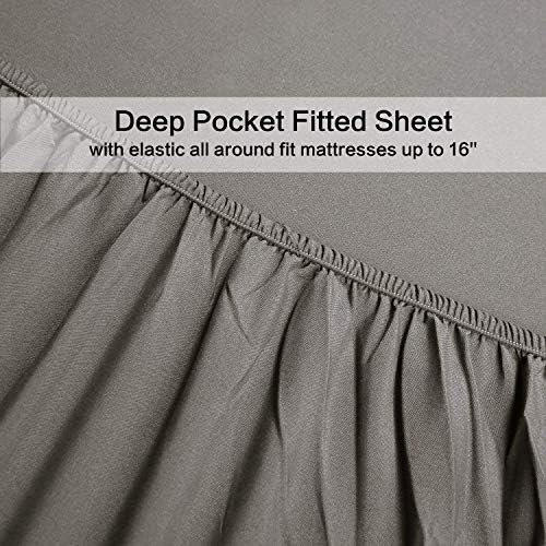 100% Egyptian Cotton King Bed Sheet Set 4 Piece, 800 Thread Count