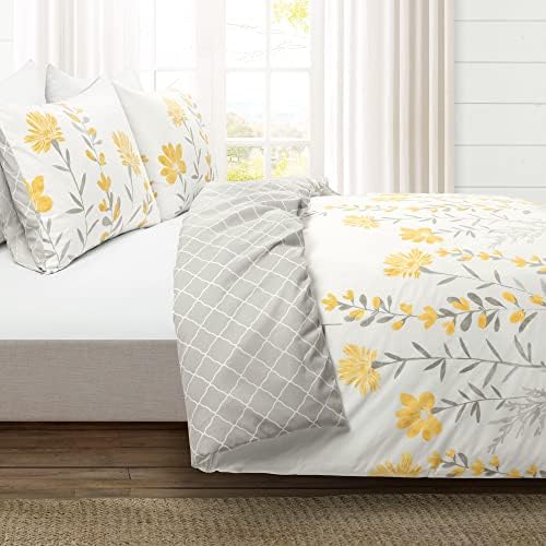 Lush Decor Aprile Reversible Soft Cotton Duvet Cover, 3 Piece Set
