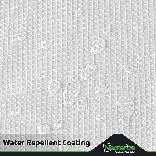 NEATERIZE Shower Curtain White - Hotel Style Shower Curtains for