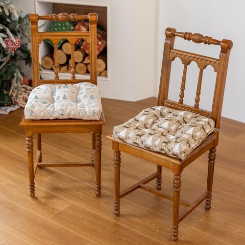 vctops Christmas U-Shaped Chair Cushions with Ties (Pattern I,16"x16")