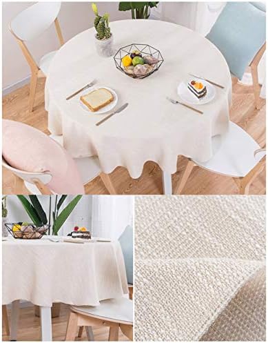 Linen Tablecloth Rectangular Stain Wrinkle Resistant Table Cover
