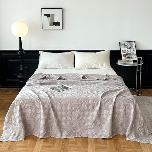 100% Cotton Waffle Knit Blanket,Lightweight,Breathable and Soft