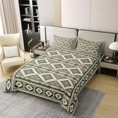 Erosebridal Modern Geometric 100% Cotton King Comforter Cover Retro