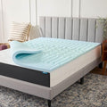 Lucid 2 Inch Gel Memory Foam Topper, 5 Zones, Cooling, Queen Size