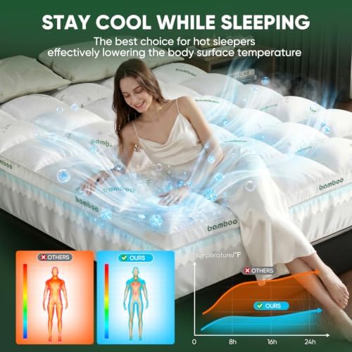 Queen Mattress Topper, Dual Layer 4.5" Memory Foam Mattress Topper