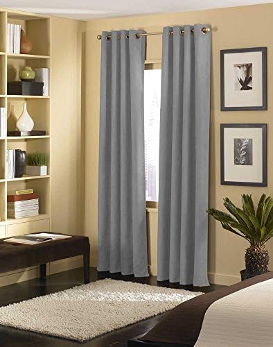 Curtainworks Cameron Grommet Curtain, 50 x 63 in, Pewter, 1 Panel