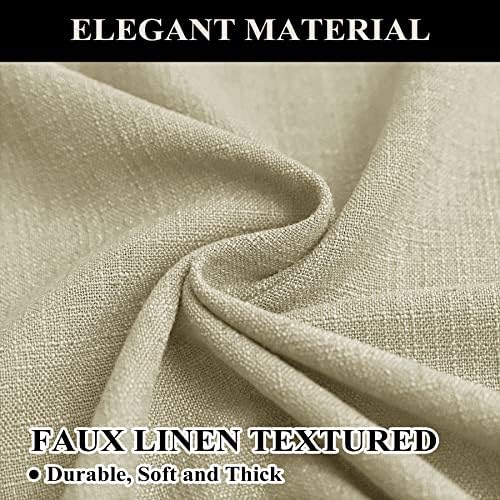 Fcosie Extra Long Linen Curtains 108 Inches Long Pinch Pleated Room