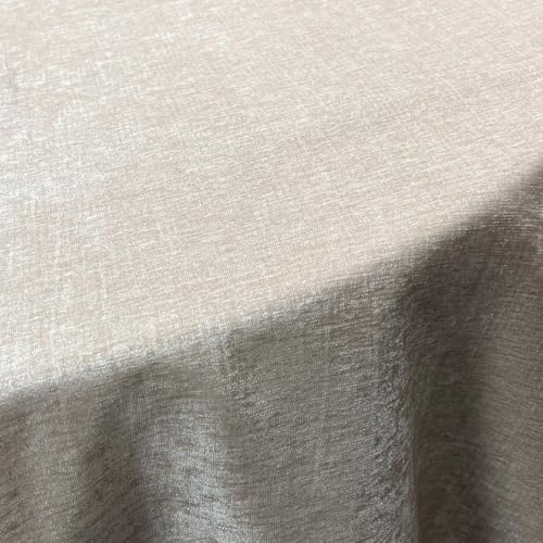 Chenille Ivory Crushed Velvet Wedding Tablecloth, Premium Polyester