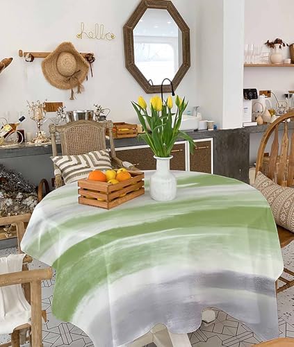 Sage Green Gray Square Tablecloth Waterproof & Stainproof Tablecloths