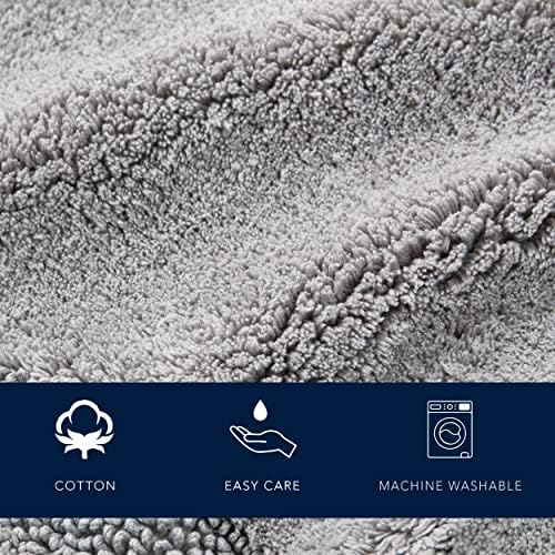 Nautica - Tufted Cotton Bath Runner, Soft & Absorbent Bath Rug, 22 x