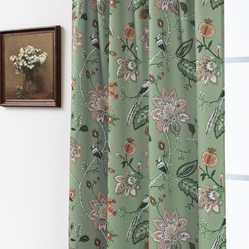 Cute Blackout Curtains 63 Inch Long for Bedroom,70% Black Out Room