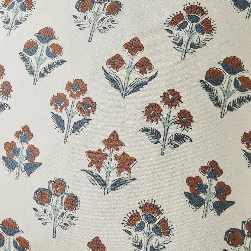 Floral Throw Pillow Covers Set of 2, 22x22 Inches Terracota