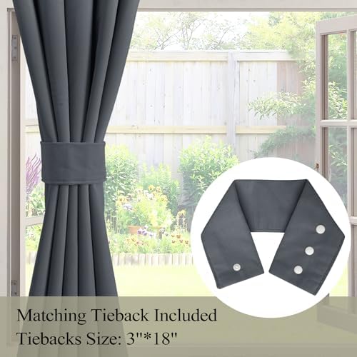 Frelement Full Blackout Curtains 120 Inches Long Drapes for Bedroom