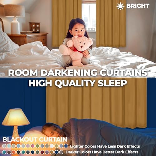 SUPERIOR Blackout Curtains, Room Darkening, Bedroom, Drapes, Kitchen