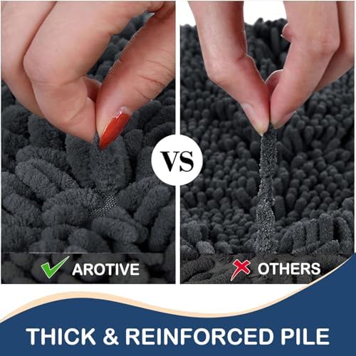 Arotive Luxury Chenille Bathroom Rugs Set, Ultra Soft Bath Rugs Size