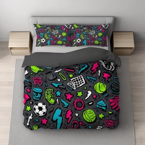 Super Soft Duvet Cover Set Microfiber Quilt Cover Abstract Cute