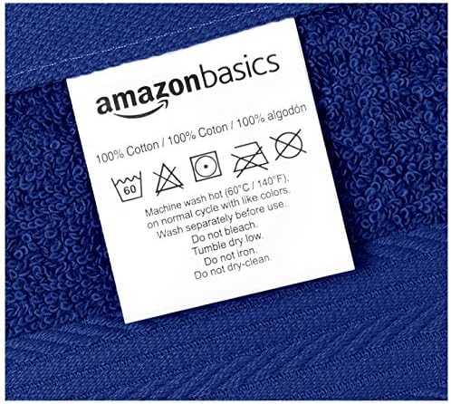 Amazon Basics Highly Absorbent Fast Drying 100% Cotton Washcloths for