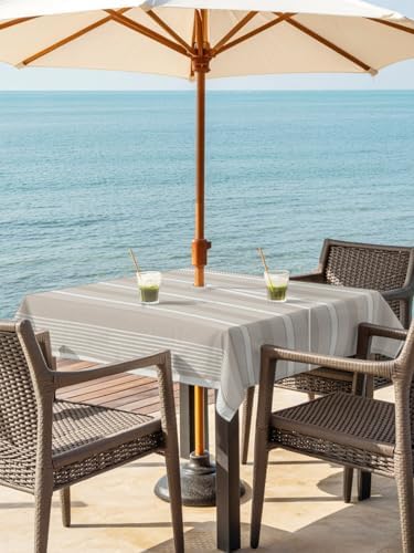 Outdoor Tablecloth with Umbrella Hole for Patio/Picnic/Party/Camping