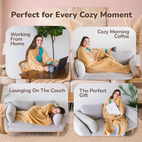 Super Blanky Wearable Blankets for Women & Men, Dorm Room Essentials