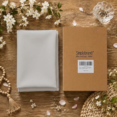 Simplebrand Natural Blackout Curtains 84 Inch Length 2 Panels Set for