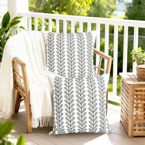 Decorative Throw Pillow Covers Set of 2 Black pillow covers 16x16 inch