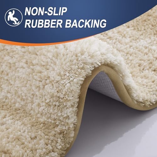 OLANLY Micorfiber Bathroom Rug Set 2 Piece, Soft Absorbent Bath Mats