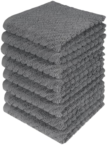 Bumble Dish Cloths (8-Pack), 100% Cotton Kitchen Towels, 12"x12"