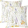 jejeloiu Cute Floral Throw Pillow Covers Set of 2 Botanical Flowers