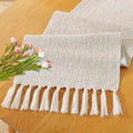 JeogYong Faux Linen Table Runner 13 x 108 Inch Rustic Table Runner