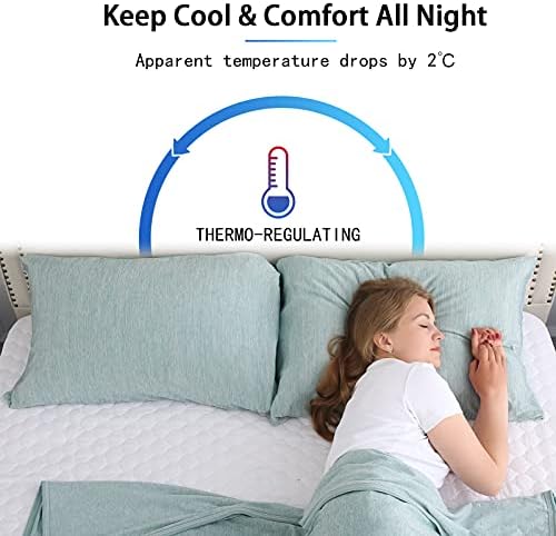 CHOSHOME 1 Pack Green Cooling Blanket 50" X 70" and 2 Pacck Cooling