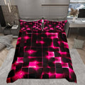 Castle Fairy Geometric Duvet Cover Queen Size,3D Abstract Modern