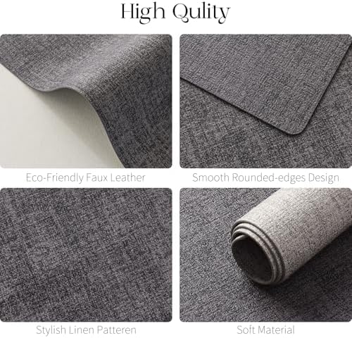 MOSAYT Placemats Set of 8, Heat Resistant Vinyl Place Mats with