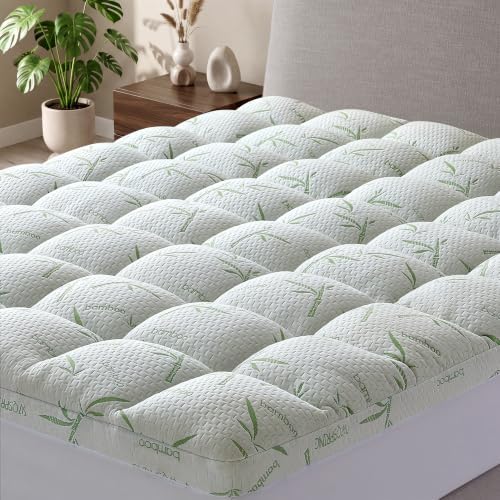 4 Inch Mattress Topper Memory Foam Cooling Bamboo Queen Size