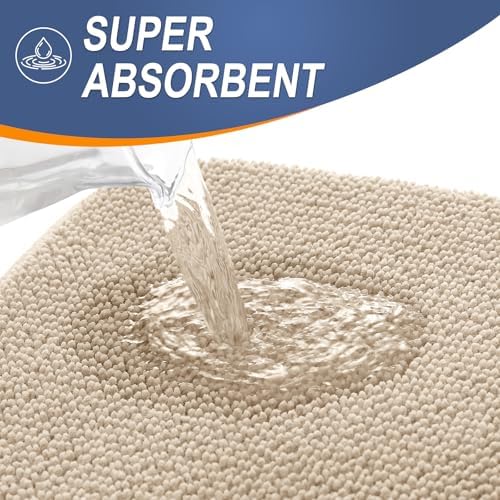 OLANLY Memory Foam Small Bathroom Rugs 24x16, Absorbent Bath Mat