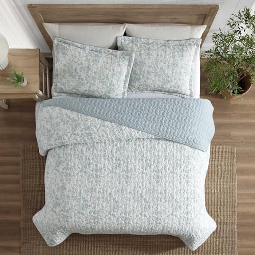 Laura Ashley - Soft & Lightweight Queen Quilt with Matching Shams