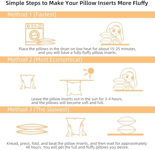 12 x 20 Outdoor Pillow Insert Set of 2 Lumbar Throw Pillow Inserts