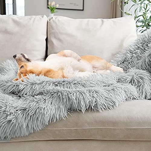 JONIYEAR Decorative 2.8" Long Hair Soft Fuzzy Faux Fur Throw Blanket