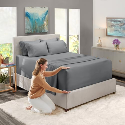 Hearth & Harbor Extra Deep Pocket Sheet Sets, Luxury Soft 6 Piece Bed