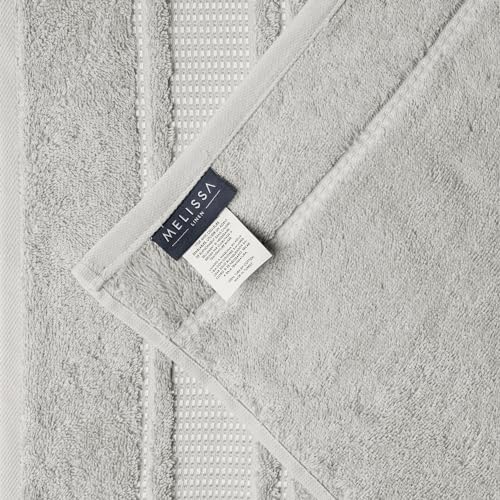 Melissa Linen, 100% Cotton Washcloths for Bathroom, 4-Piece 12x12 in