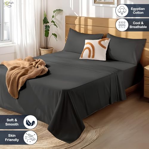 Cottington Lane 4 Piece King Size Sheet Set 78 x 80, Luxury Hotel