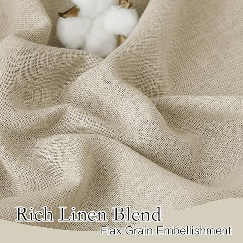 RYB HOME Semi Sheer Curtains 72 inches Long for Bedroom