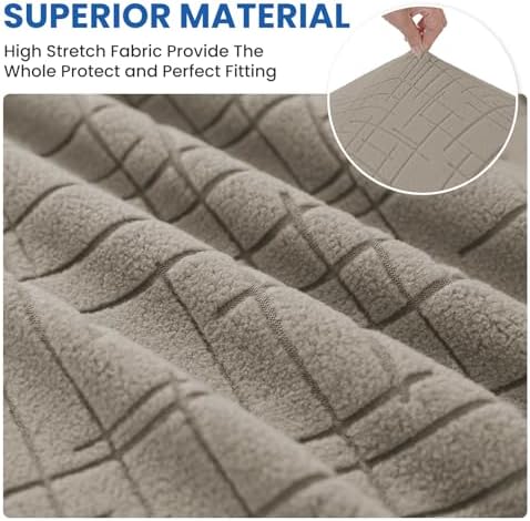 Super Stretch Chair Covers for Dining Chairs Set of 4, Khaki