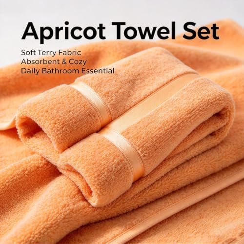 Cotton Towel Set, Quick Dry Decorative Towels for Bathroom,Dark