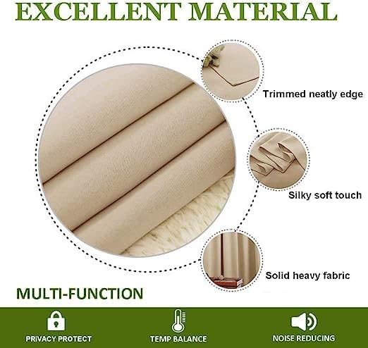 Niyati Blackout Pinch Pleat Curtains for Living Room Natural Thermal