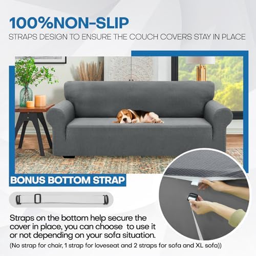 XINEAGE Stretch Jacquard Sofa Cover, Non Slip Sofa Slipcover for Dog
