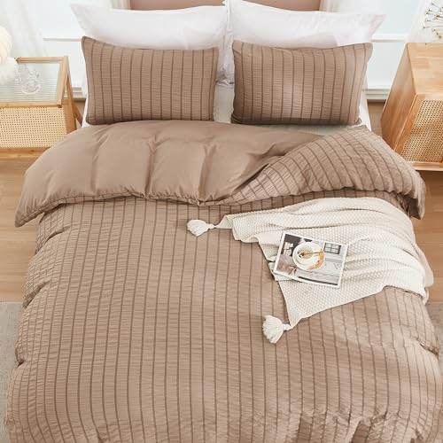 AveLom Taupe Duvet Cover King(104 x 90 inches), 3 Pieces