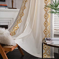 ColorBird Curtains for Living Room Ivory Light Filtering with Yellow