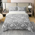 Feelyou Vintage Floral Spring Duvet Cover 100% Cotton Queen Size Boys