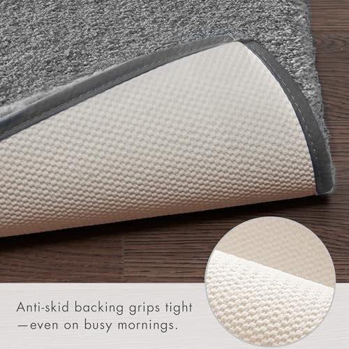 Madison Park Marshmallow Highly Absorbent Bath Runner, 24 x 72, Grey